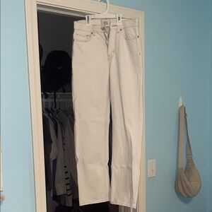 BDG Women's Cream Straight Leg Jeans